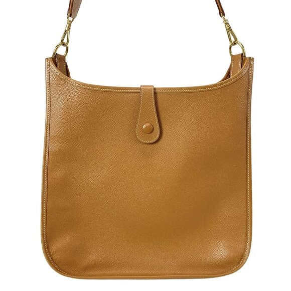 Authentic Hermes Evelyne GM gold brown epsom leather crossbody - Picture 3 of 16